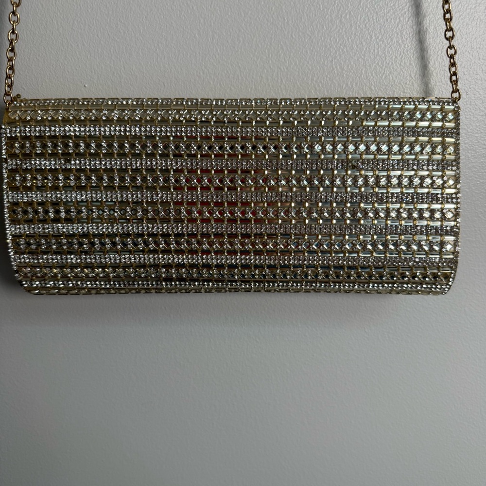 Aldo Elegant Gold Evening Clutch